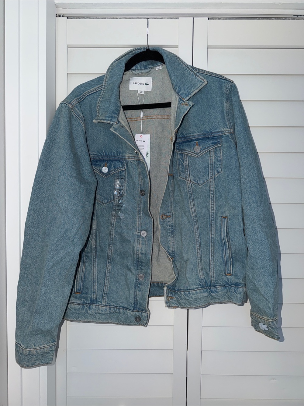 Lacoste Light Blue Denim Jacket - Men's Casual Trucker